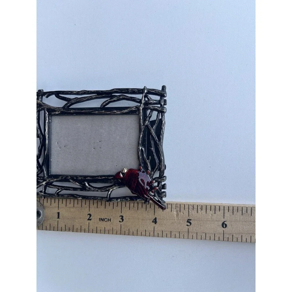 Cardinal Small Picture Frame Tree Decor Woods Forest Cute Red Bird 3 X 2 In